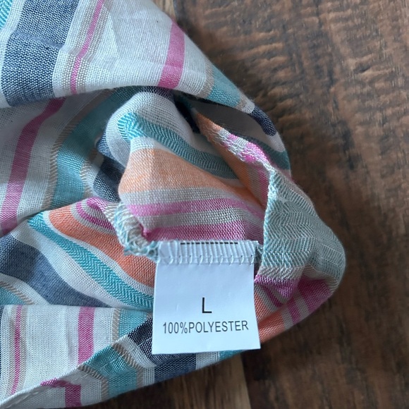 Striped Multicolor Sleeveless Top - Picture 5 of 5